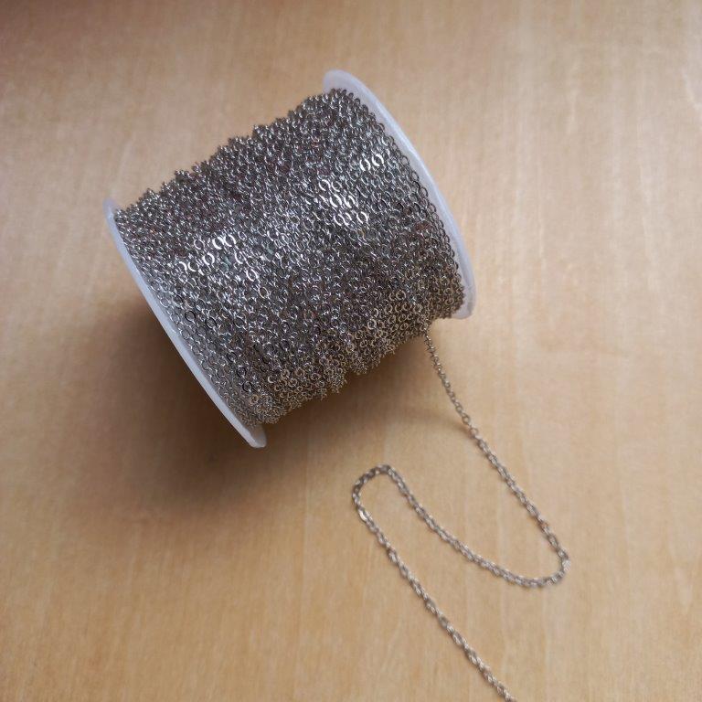 Platinum Cable Chains 2.2x1.9x0.3mm per meter