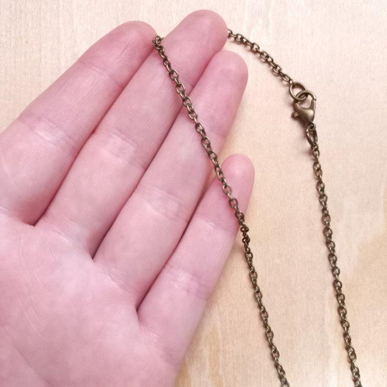 Antique Bronze Necklace Chain with clasp each