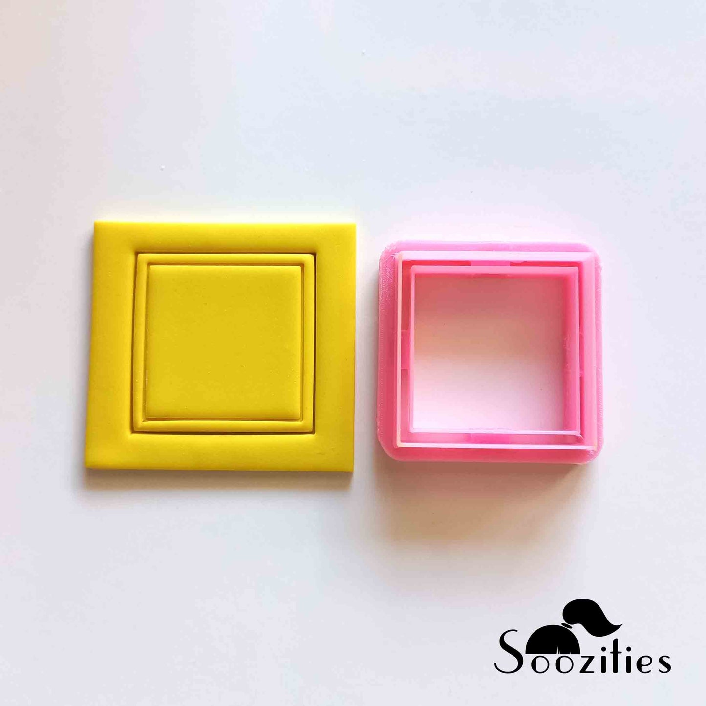 Square 3 polymer clay cutters