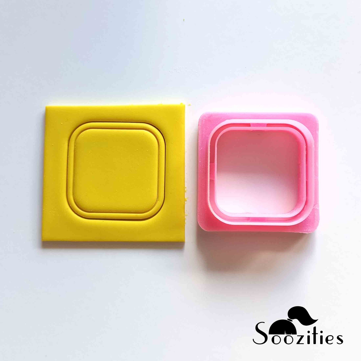 Square 4 polymer clay cutters