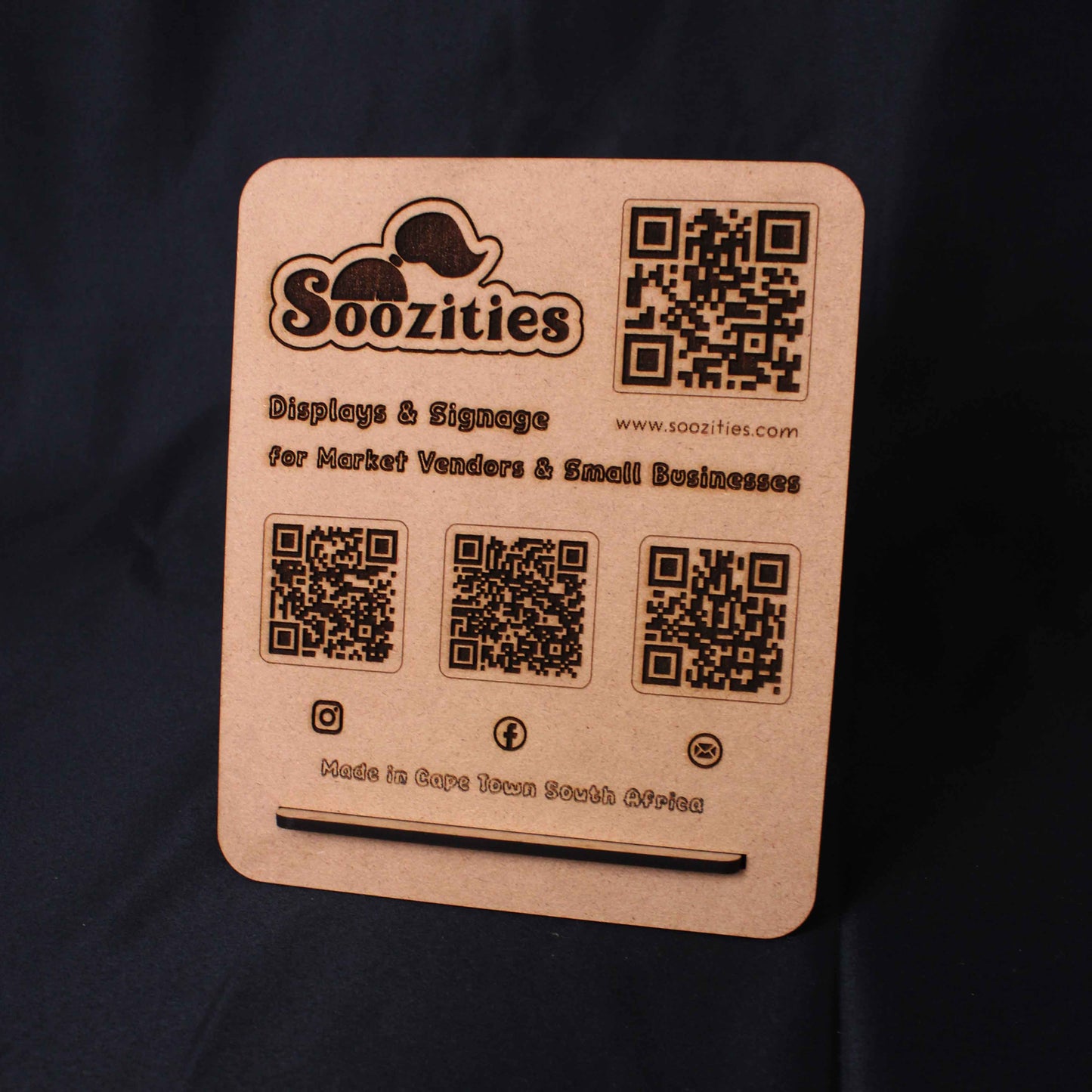 Square QR code Menu Business Logo Sign