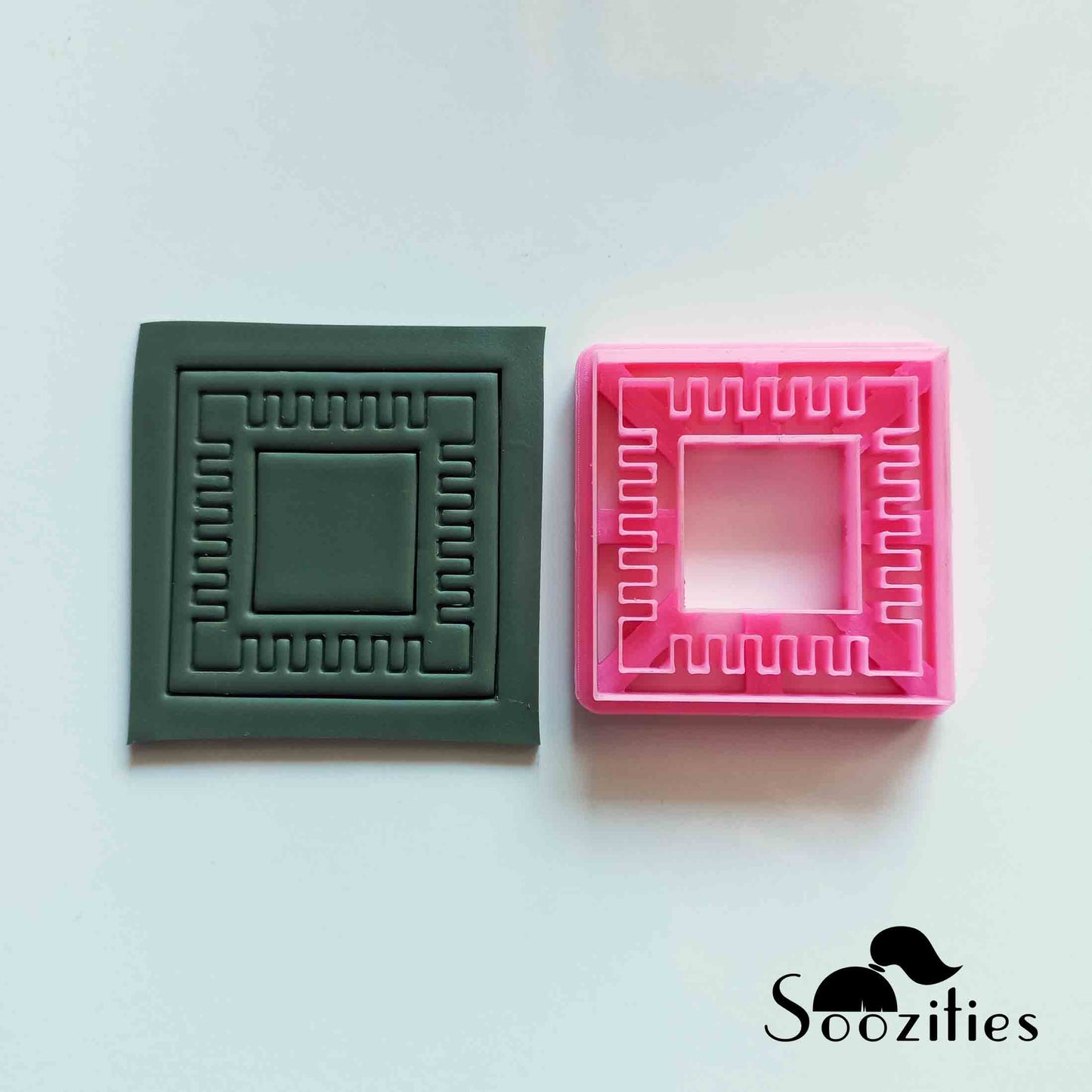 Boho Square polymer clay cutters