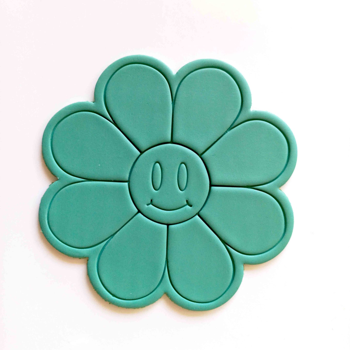 Daisy Smiley Trinket Coaster polymer clay cutters