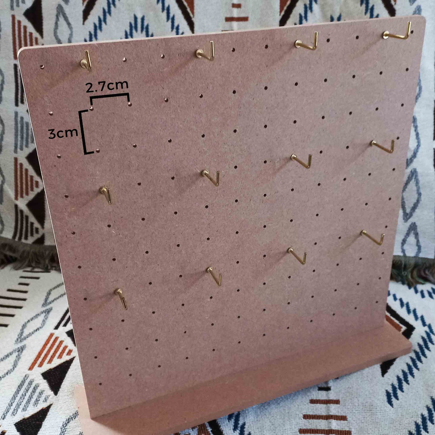 Square Pegboard with 12 hooks