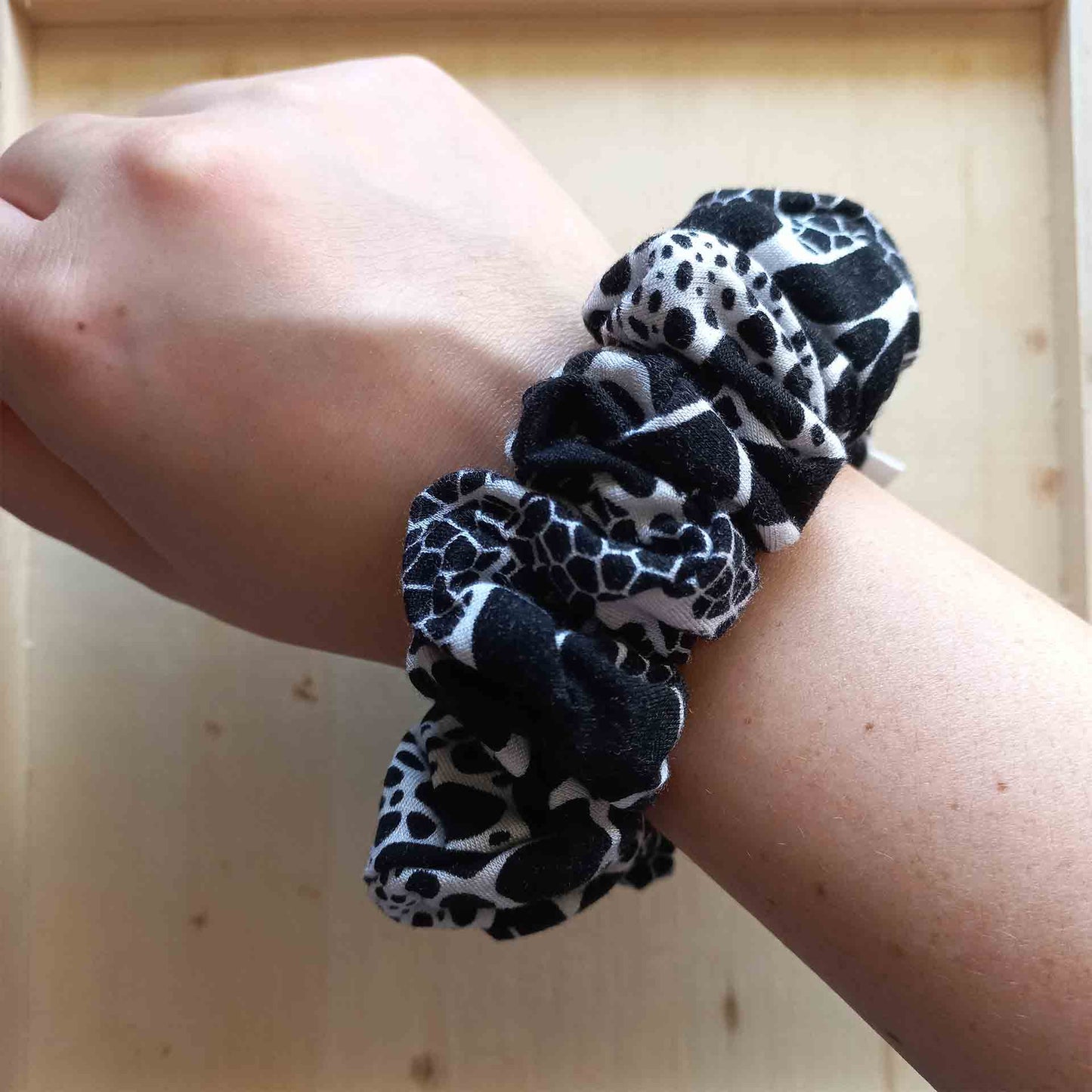 Abstract Black Super Scrunchie