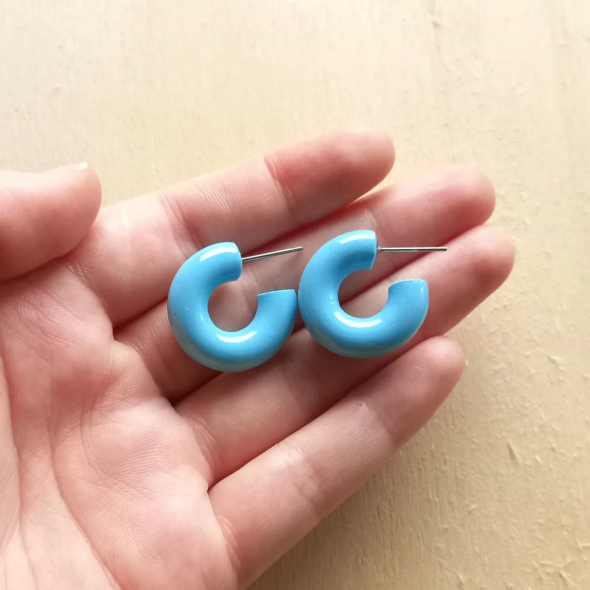 Blue Glazed Hoops