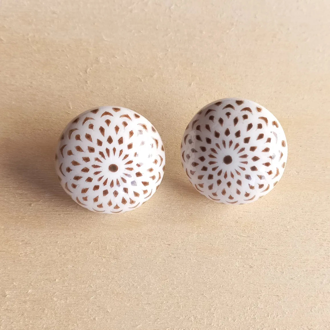 Large Mandala Sphere Studs