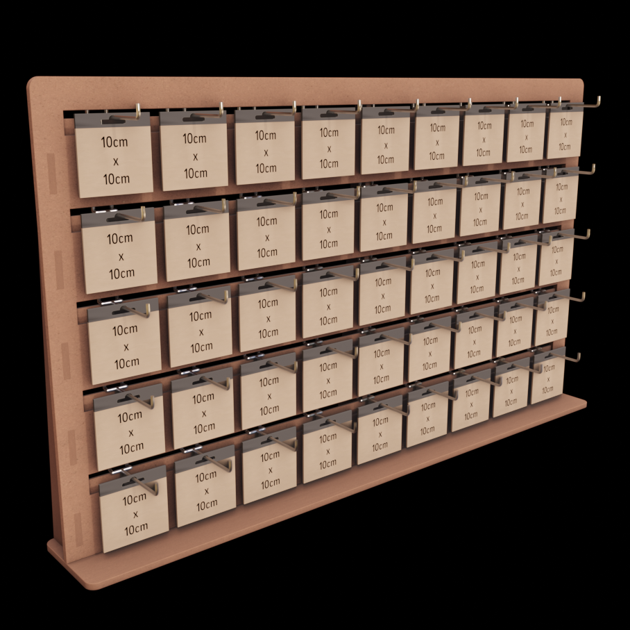 Adjustable Pegboard 65x110cm - Long Hooks