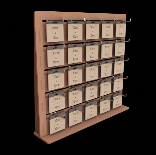 Adjustable Pegboard 65x70cm - Long Hooks