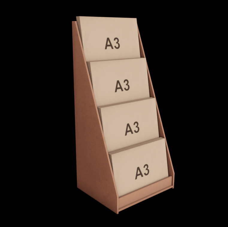 A3 Landscape Display Stand 1m