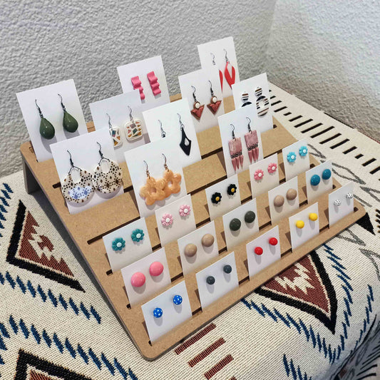 Angled Earring Card Display Stand