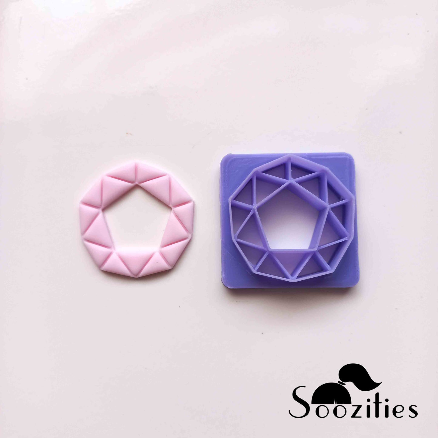 Geometric Pentagon polymer clay cutters