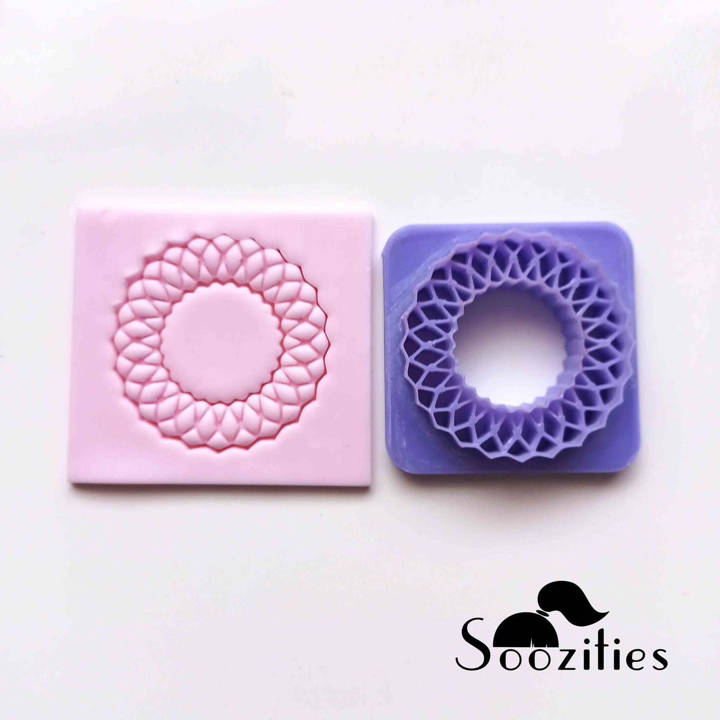 Geometric Donut polymer clay cutters