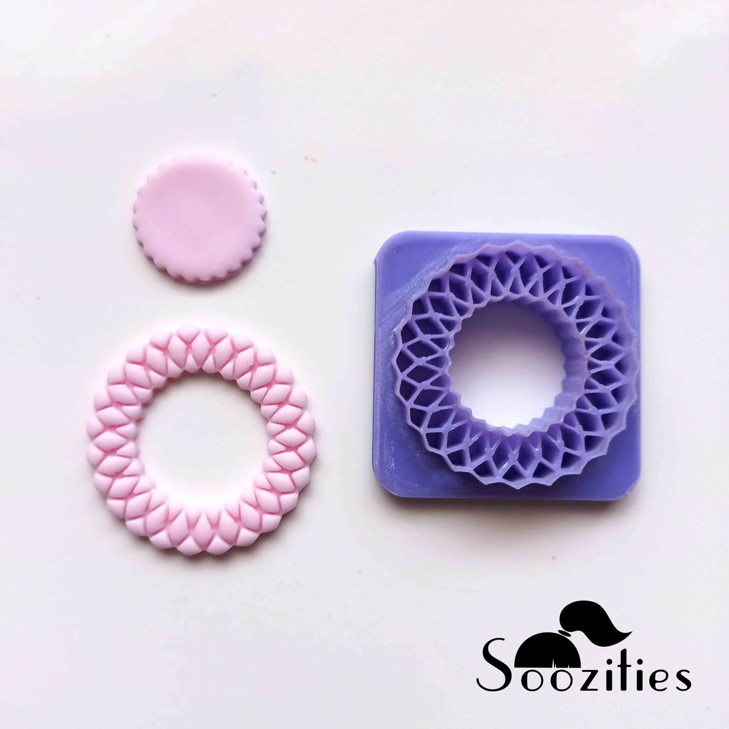 Geometric Donut polymer clay cutters