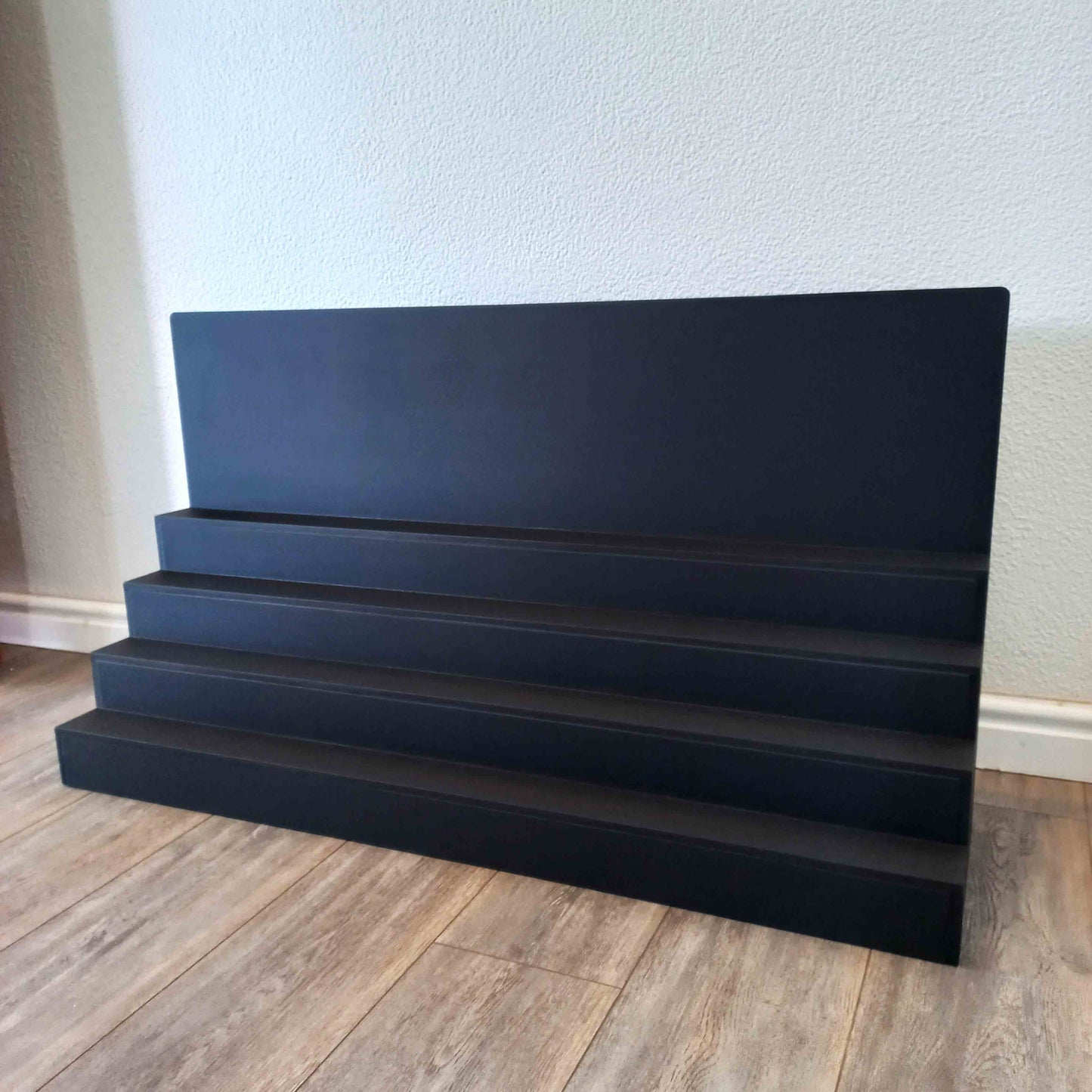 4 Tier Shelf with header 110cm x 60cm x 29cm