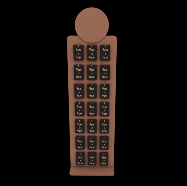 Skinny Table Pegboard 90x30cm + 21 hooks