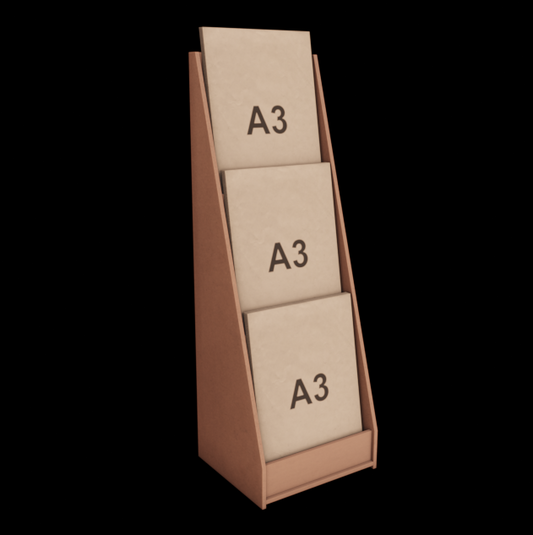 A3 Portrait Display Stand 1m