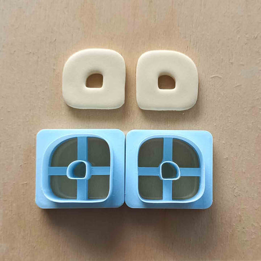 Organic Square 1 polymer clay cutters