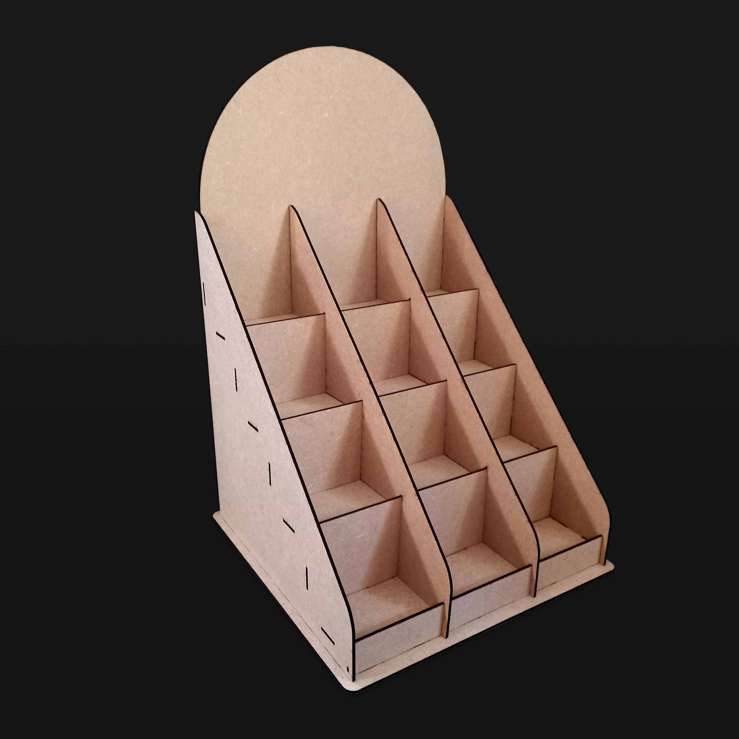 4 Tier Arch Display Shelves with Dividers