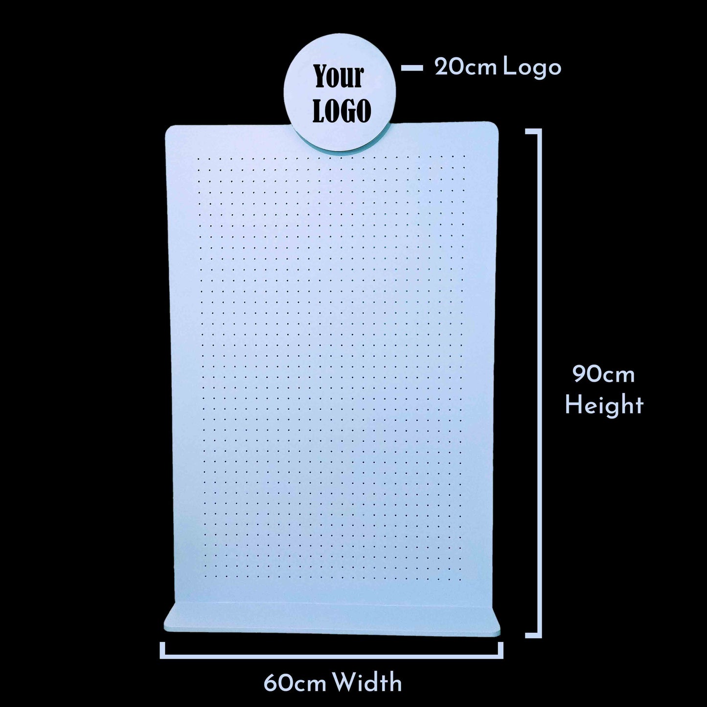 Vertical Table Pegboard Display Stand