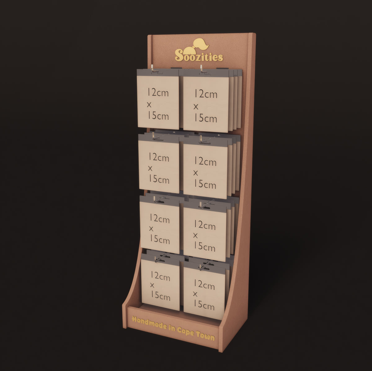 Boutique Countertop Pegboard 80cm with 15cm hooks