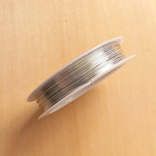 Round Silver Jewelry Wire 0.8mm per 5m roll