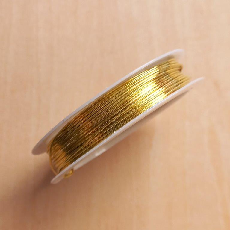 Golden Jewelry Wire 0.8mm per 5m roll