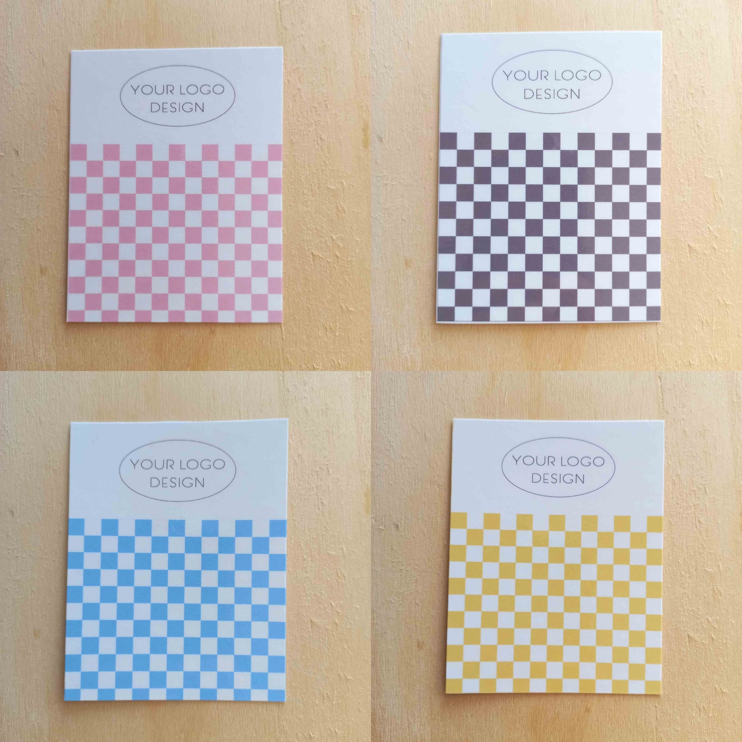 Checkered Earring Cards with Logo each