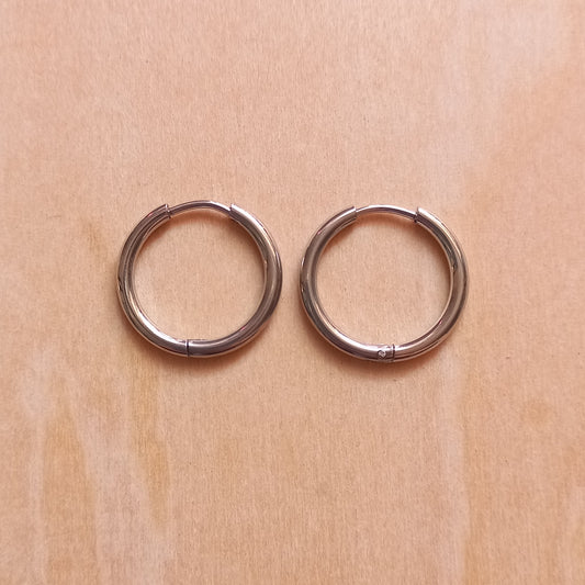 Stainless Steel Hoop Earrings 17x2mm