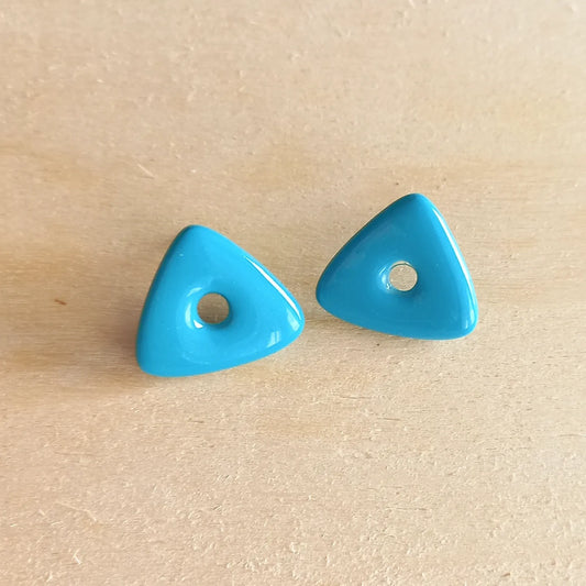 Turquoise Triangle Stud Earrings