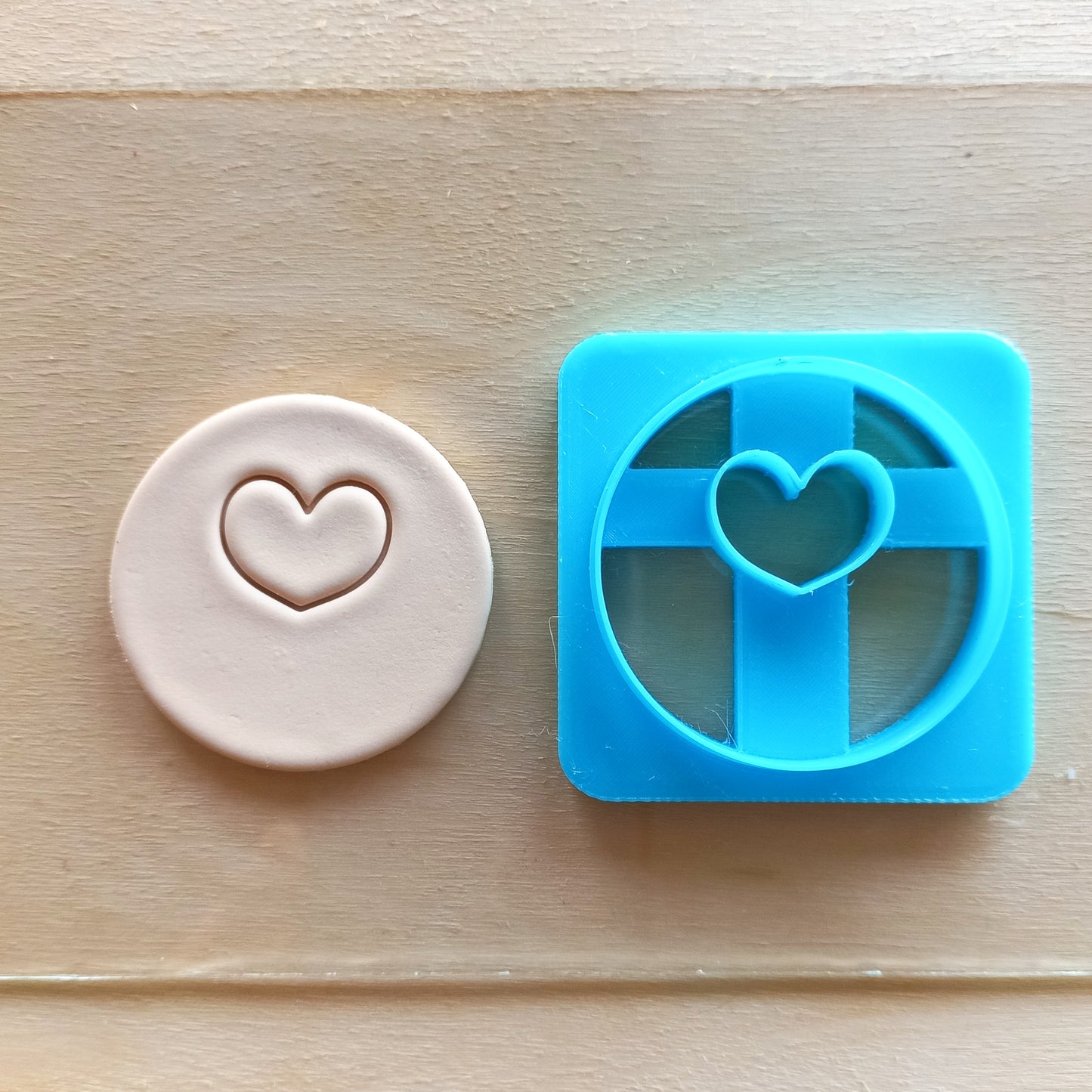 80's Heart Hoop polymer clay cutters