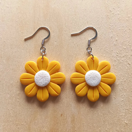 Yellow Daisy Earrings