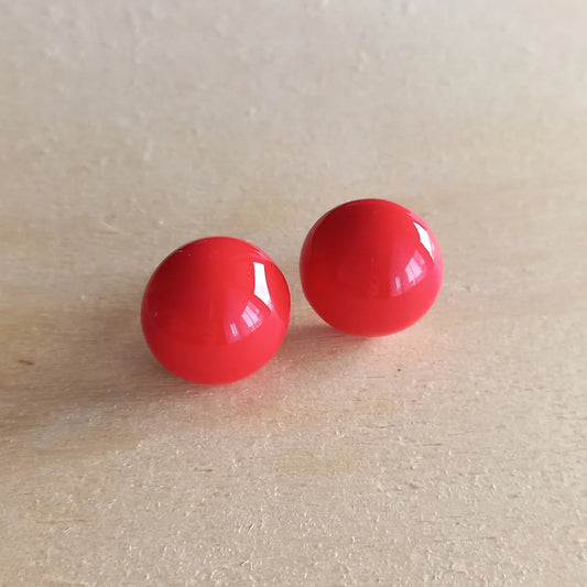 Red Sphere Studs