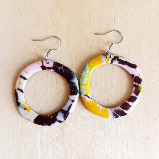 Rustic hoop Earrings