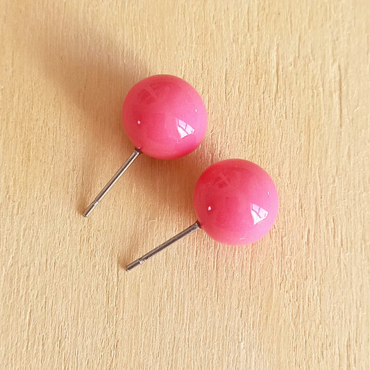 Pink Ball Studs