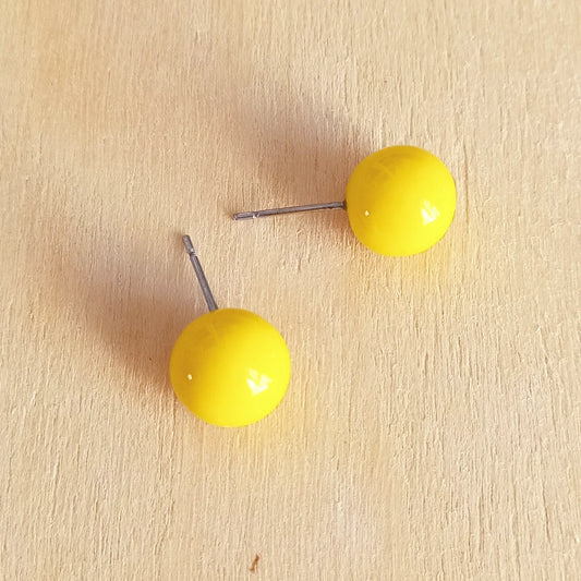 Yellow Ball Studs