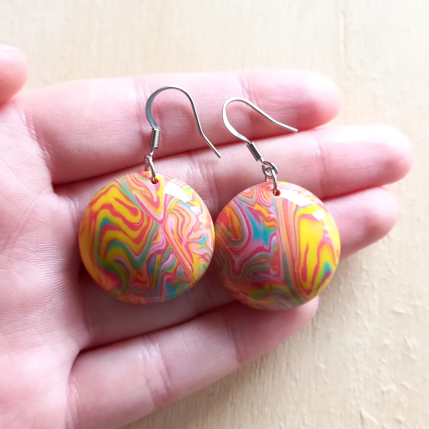 Abstract Half Sphere Earrings - Unique Item