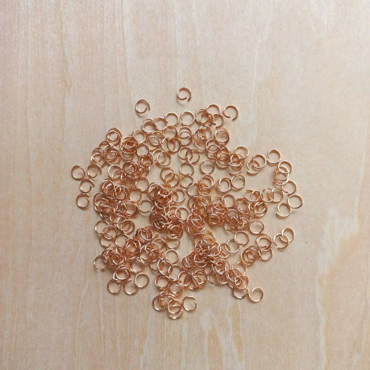 Rose Gold Jump Rings 6x0.7mm per 20pcs