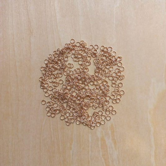 Rose Gold Jump Rings 4x0.5mm per 20pcs