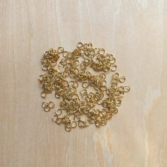 18K Gold Plated Stainless Steel Jump Rings  6x0.8mm per 20pcs