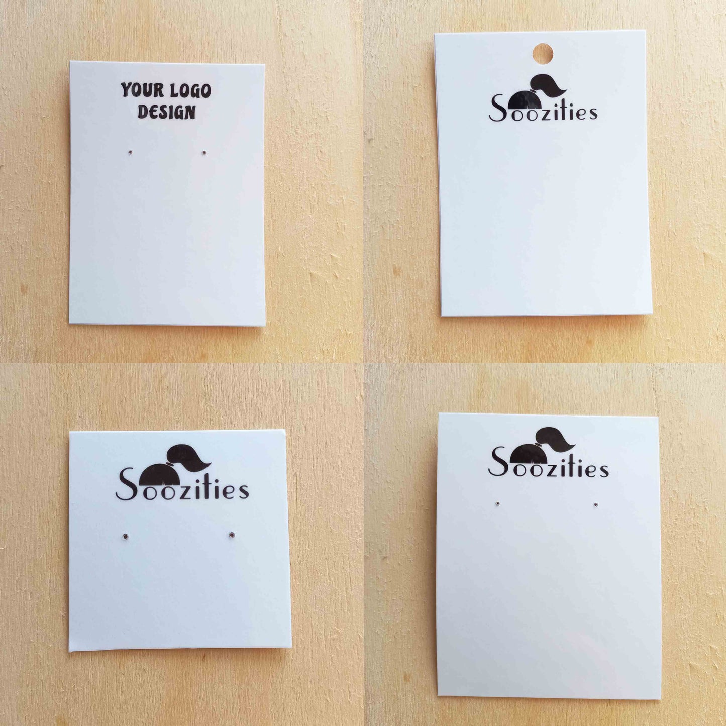 Own Logo Design Earring Cards each