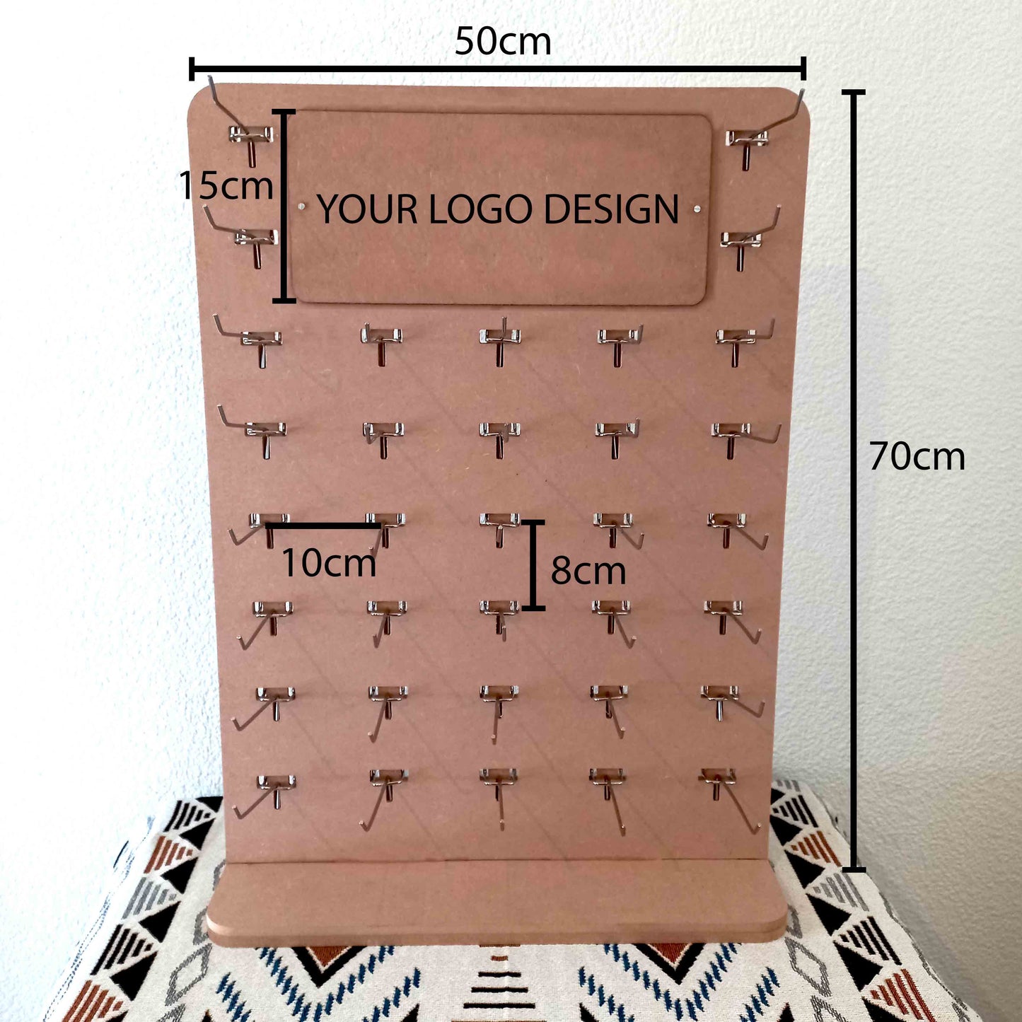 Table Pegboard Display Stand Long Hooks