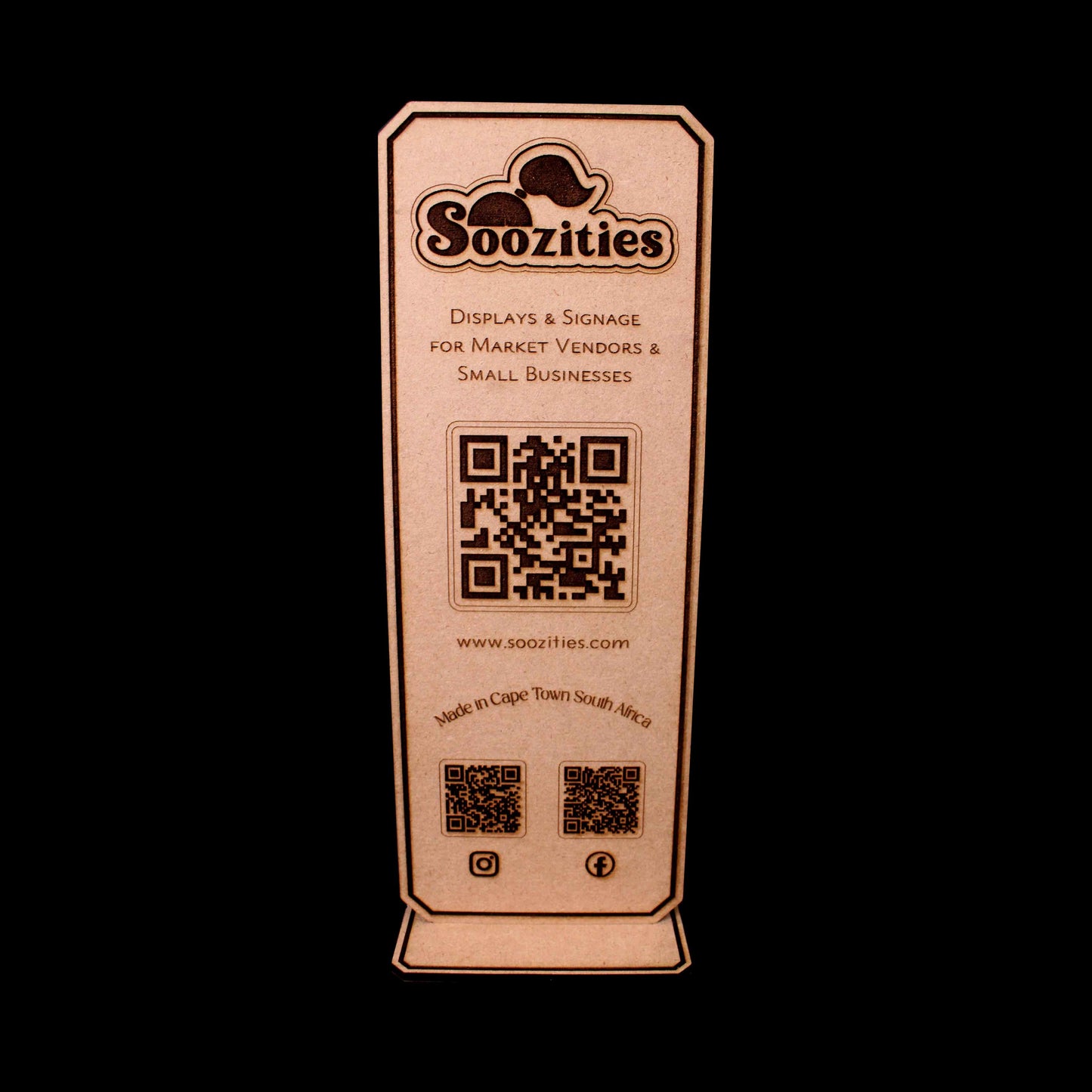 Rectangle QR code Menu Business Logo Sign