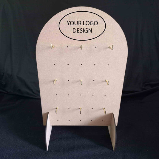 Arch Hanging Display Stand Peg Board with a Logo