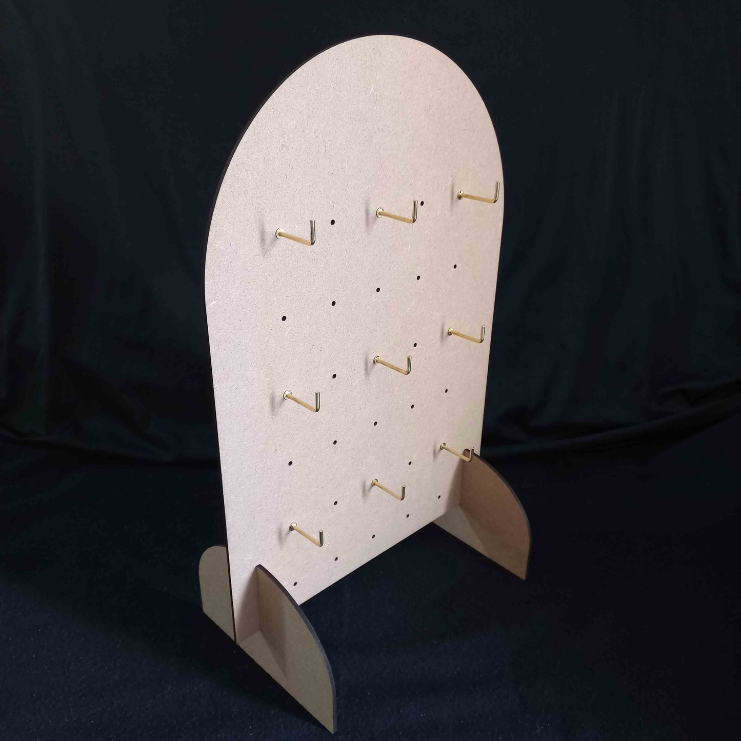 Arch Hanging Display Stand Peg Board with a Logo