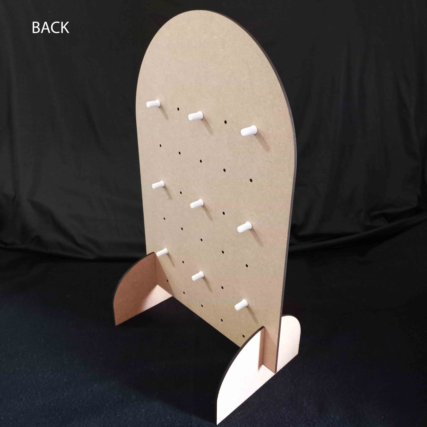 Arch Hanging Display Stand Peg Board with a Logo