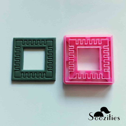 Boho Square polymer clay cutters