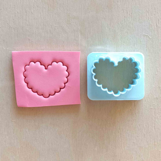 Heart Cookie 1 polymer clay cutters