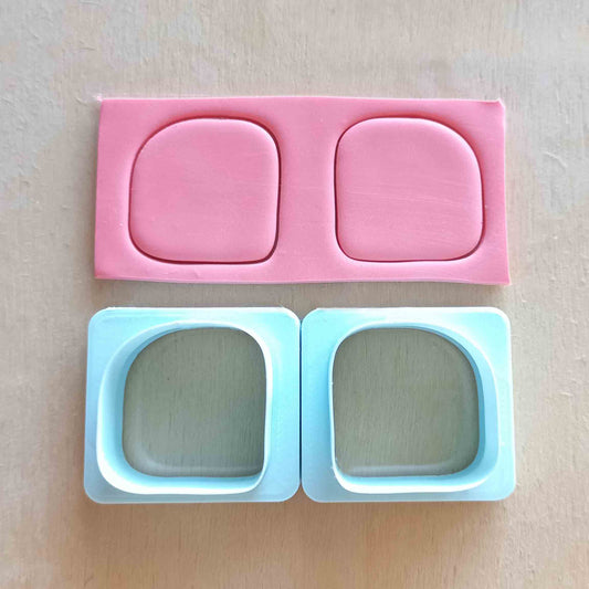 Organic Square 2 polymer clay cutters