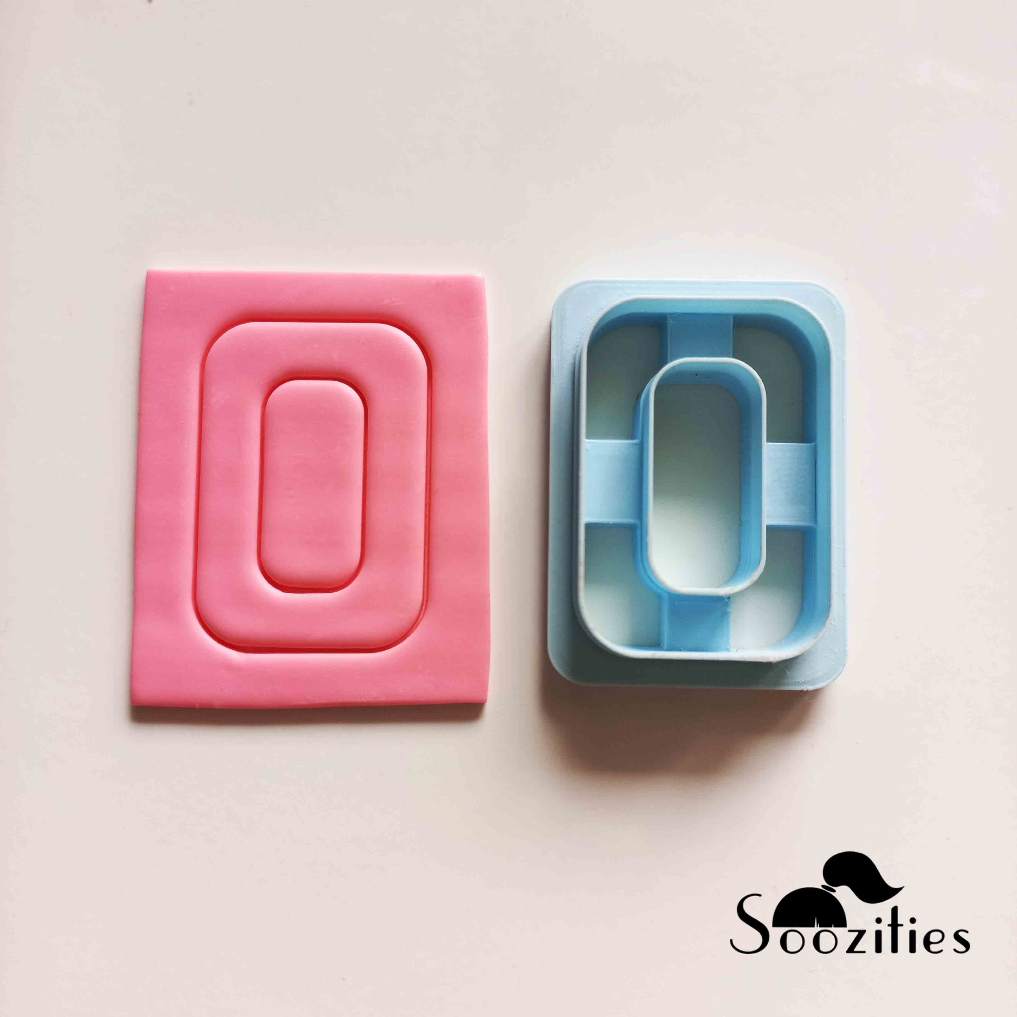 Rectangle Hoop 3 polymer clay cutters – Soozities